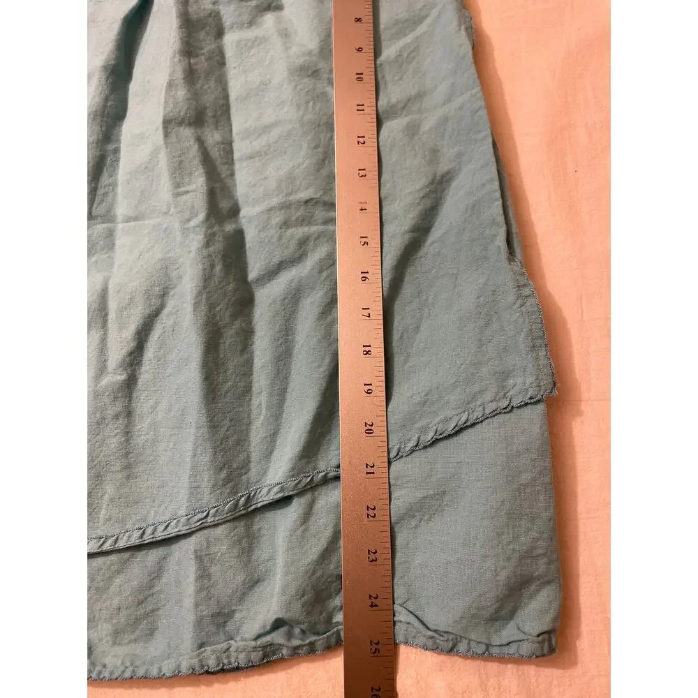 Garnet Hill Kids Size 08‎ Cotton Linen Dress Blue Casual Play Tank Style